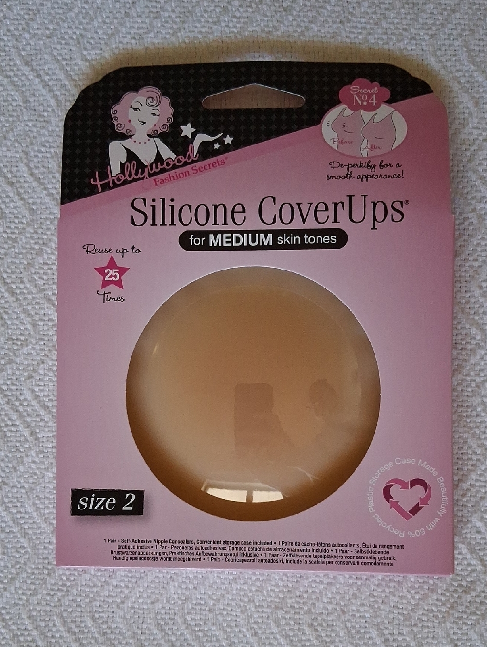 Hollywood Fashion Secrets Silicone CoverUps for Medium - Skin Tone (Size 2)